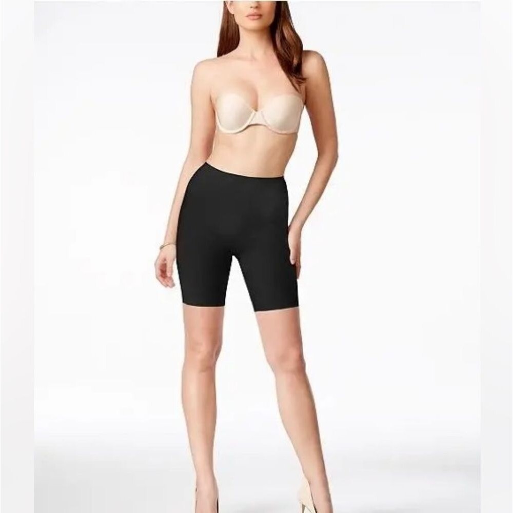 SPANX Thinstincts Mid-Thigh Short 10005R in Black S NWT